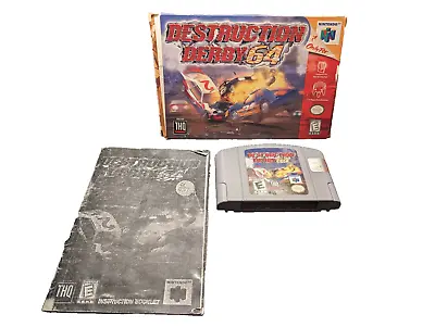 Destruction Derby 64 (Nintendo N64 1999) Authentic Cartridge W/ Box & Manual • $54.99