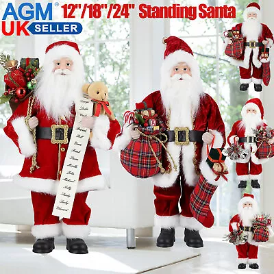 Christmas Santa Figure Large Standing Father Ornament Decoration 60cm Decor • £12.99