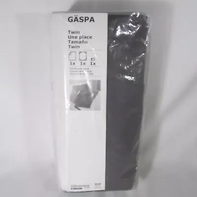 Ikea GASPA Dark Gray Twin Sheet Set NIP Sealed 310 Thread Count 100% Cotton • $39.99