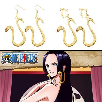 One Piece Boa Hancock Anime Earrings Ear Studs Jewelry Cosplay Costume One Pair • $5.86