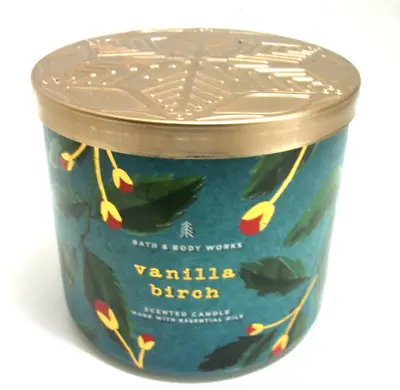 $18.99 • Buy Bath & Body Works 3 Wick Candle Vanilla Birch 14.5 Oz Birch Vanilla Sandalwood