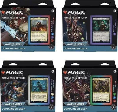 Warhammer 40K Universes Beyond Commander Deck Sealed Set Of 4 MTG • $179.99