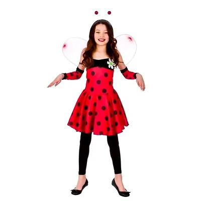 Child LOVELY LADYBUG LADYBIRD GIRL Fancy Dress Costume Outfit Book Week Age 3-10 • £12.45