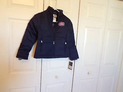 *NHL Montreal Canadians Youth Girls Cheer Squad Full Zip Jacket Small(7-8) Navy • $19.95