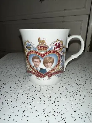 Charles & Diana Royal Wedding Commemorative Mug. 1981 Crown Trent China • £6.95