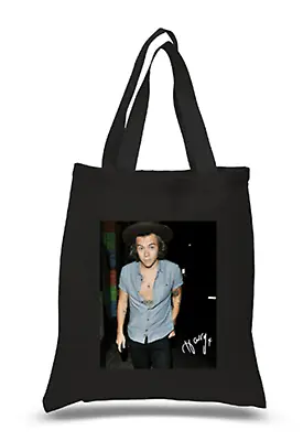 £6.99 • Buy Shopper Tote Bag Cotton Black Cool Icon Stars Harry Style Ideal Gift Present
