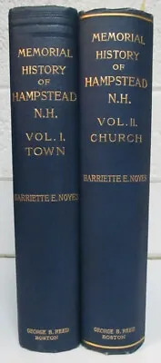 1903 Genealogy; 2 Volume Set Memorial History Of Hampstead New Hampshire 800pgs • £64.28