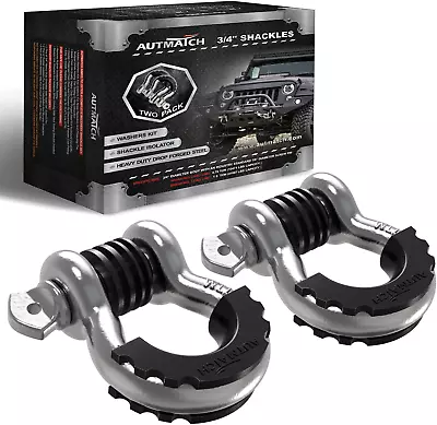 D Ring Shackle 3/4  Shackles (2 Pack) 41887Ibs Break Strength With 7/8  Screw P • $35.50