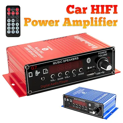 400W Bluetooth HiFi Power Amplifier Audio Digital Stereo FM AMP With Remote US • $18.48