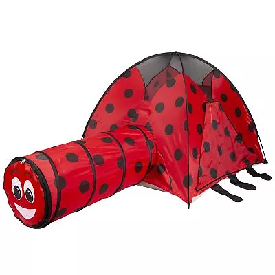 Pacific Play Tents Kids Lady Bug Dome Tent And Crawl Tunnel Combo For Indoor ... • $83.69