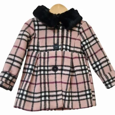 Firetrap Baby Girl's Winter Coat / Dress Coat Pink/Black Age 12-18 Mths BNWT  • £11.99