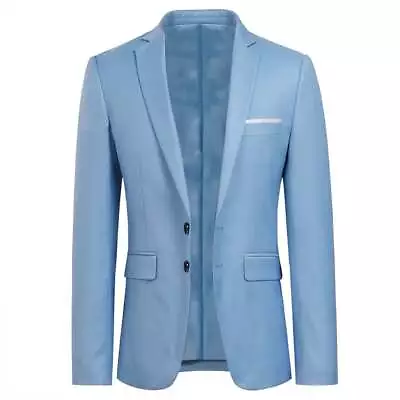 Business Men Suit Blazer Classic Slim Fit For Men Suit Jacket Fine Casual Male • $45.07