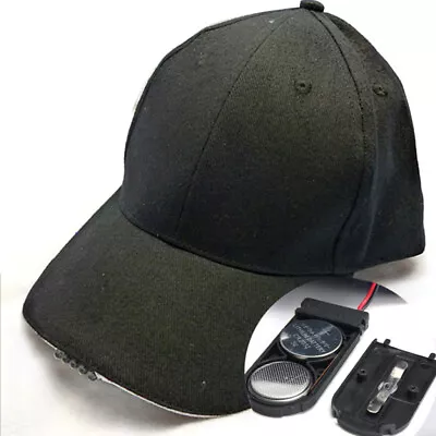 Power Baseball Cap With 5 LED Lights Flashlight Brim LampStandard Brim For Hunt • $9.99