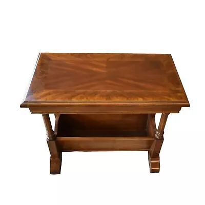 Vintage Mersman Waldron Walnut Side Table With Storage Magazine Book Rack • $425