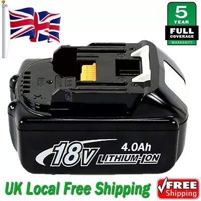 For MAKITA 18V LXT LITHIUM ION BL1840 BATTERY 4.0AH BL1850 BL1860 BL1830 BL1815 • £18.69