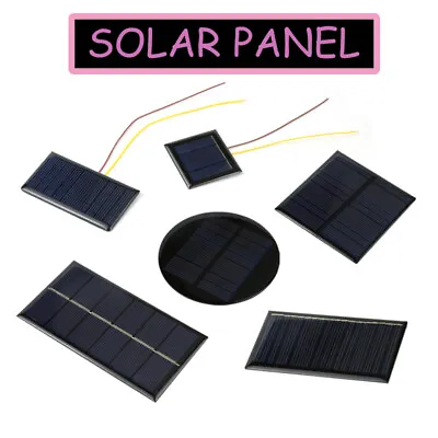 $4.06 • Buy Solar Cell Solar Panel Many Type 2V 3V 5V 5.5V 6V 9V 10V 12V Battery Charger DIY