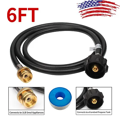 Propane Regulator Hose Replacement Outdoor Indoor 6Ft For Mr. Heater Big Buddy • $11.99