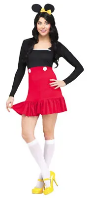 NEW Womens M Miss Mikki Mouse Costume Mickey Cosplay With Ears • $27