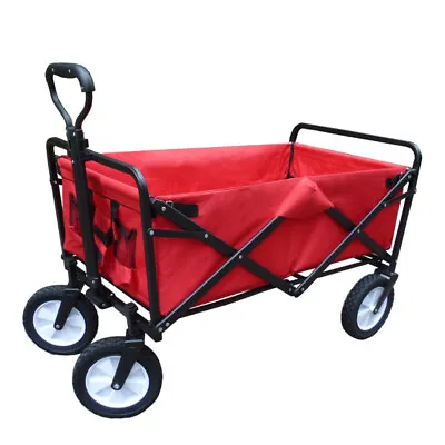 Folding Garden Trolley Trailer Cart Utility Wagon Barrow Beach Trolley Camping  • $85