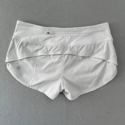 Lululemon Shorts Womens 4 White Speed Up Running Low Rise Lined • $25