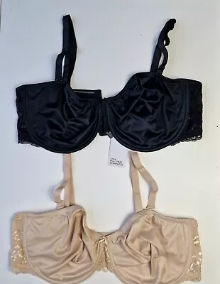 M&S 2Pack Bra Multiway Strapless Bras Non Padded  Bra Underwired Black Nude Bra. • £13.50