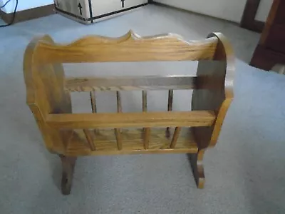 $39.99 • Buy Amish Made Solid Oak Wood Heavy Duty Magazine Newspaper Book Rack Holder Stand
