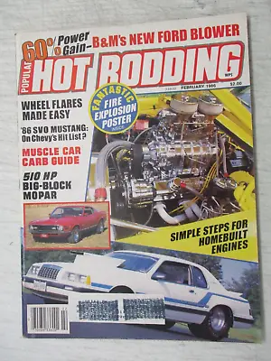 Popular Hot Rodding Magazine Feb 1986 B&m Ford Blower Svo Mustang • $11.95