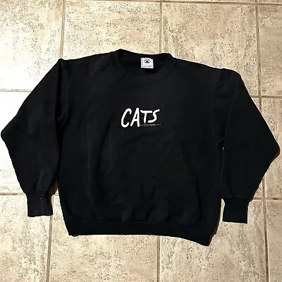 Vintage Cats The Musical Sweater Tagged Large Measured Small • $49.99