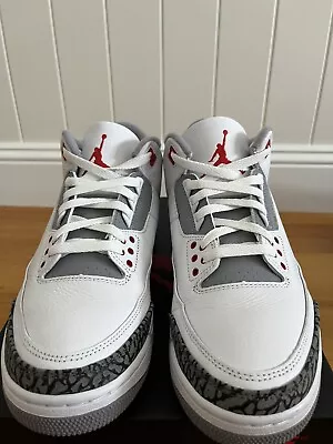 US 10 Air Jordan 3 Retro  Fire Red  - White / Fire Red-Black • $260