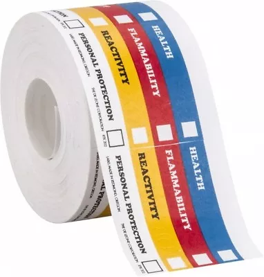 Roll Of 500 Labels: 2  X 2 ; Flammability Reactivity Personal Protection • $24.52