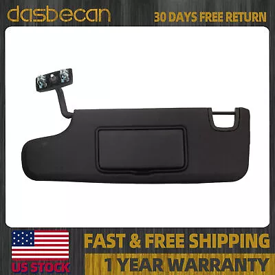 Black Left Driver Side Sun Visor WIth Mirror For Jeep Wrangler JK 2007-2018 • $29.99