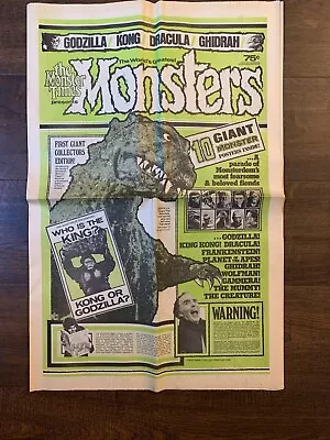 Horror Magazine/Newspaper The Monster Times 1st Giant Edition Godzilla Kong • $12.95