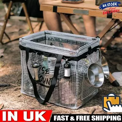 Portable Camping Storage Box Foldable Storage Box Container Fishing Gear Storage • £18.09