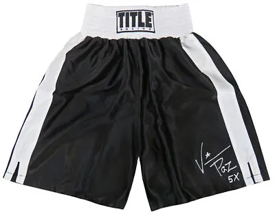 Vinny 'Paz' Pazienza Signed Title Black With White Trim Boxing Trunks W/5x - SS • $105.64