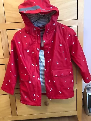Kid's Mini Boden Size 5-6 Raincoat Space Theme Pristine Condition • $10