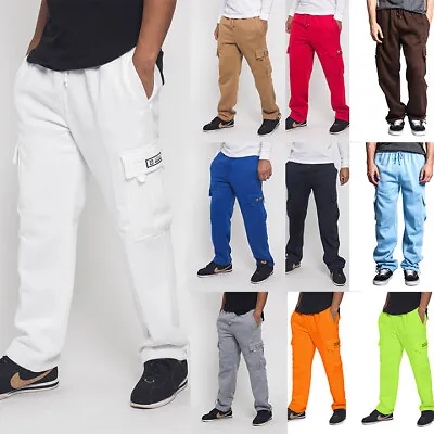 Men's Jogger Heavy Weight Fleece Cargo Pocket Sweat Pants  S~6XL  - VICTORIOUS77 • $34.95