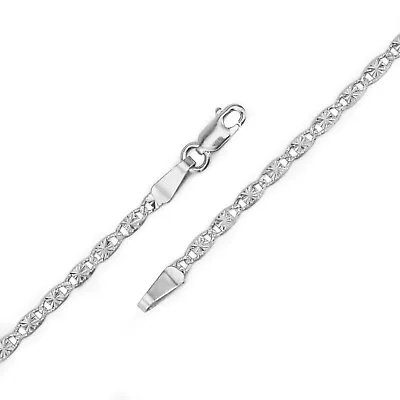 14k White Gold Valentino Chain 18 Inches Solid Necklace 2.0 MM • $212.99