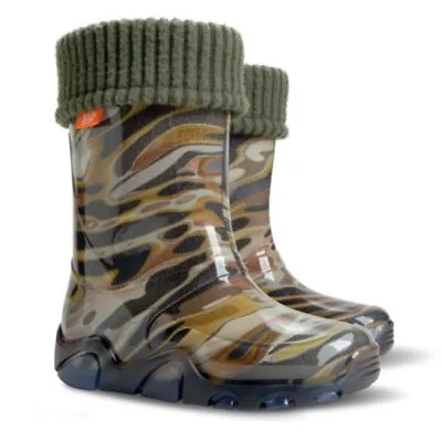 Kids Boys Wellington Boots Wellies Rainy Boots Camouflage Camo All Sizes  • £10.99