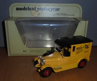 Matchbox Yesteryear Y5 Talbot Van Bee's Yellow Chassis Code 2 • £49.99