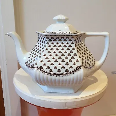 Vintage Adams Teapot With Brown Shamrocks Sharon Ironstone Wedgwood Group • £18