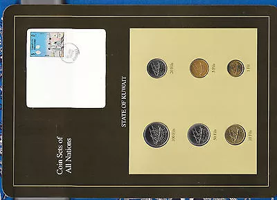 Coin Sets Of All Nations Kuwait 1976-1988 UNC W/card 502010 Fils 1983 • $16.04