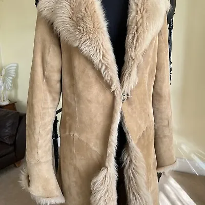 £499 • Buy Marks & Spencer Shearling Jacket Coat Sheepskin Leather Suede 10