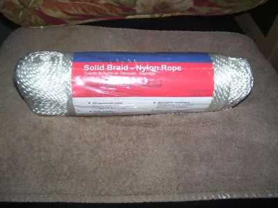 100' Ft X 5/16' BRAIDED NYLON ROPE 162 Lb WORKING LOAD  • $14.90