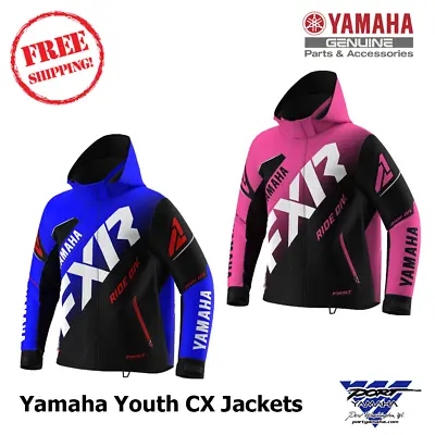 Yamaha Youth CX Jacket By FXR - Child & Kids Snowmobile Coats -  Blue & Pink • $159.99