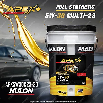 Nulon APEX+ 5W-30 Multi-23 Diesel Engine Oil 20L APX5W30C23-20 Ref SYND5W30-20 • $215.95