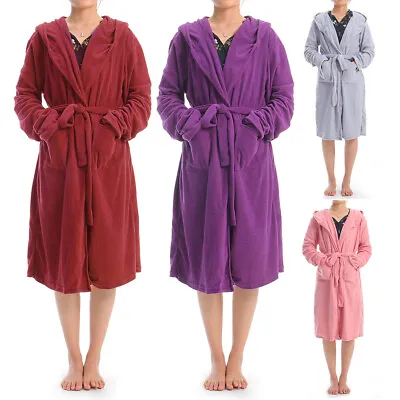 Unisex Hotel Spa Waffle Bath Robe Soft Fleece Dressing Gown Bathrobe Nightwear • £14.95