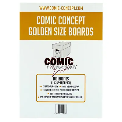 Comic Concept Acid Free Comic Backing Boards -- GOLDEN Age Size -- Great Value!! • £3.99