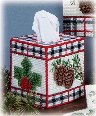 Mary Maxim Winter Welcome Tissue Box Cover Plastic Canvas Kit • $17.04