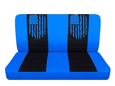 Truck Seat Covers Fits Ford F 100 1953-1978 The Flag On Blue Black Seat Covers • $89.99