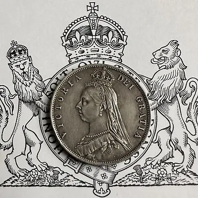 £60 • Buy 1887 Queen Victoria Jubilee Head Silver Half Crown - In EF Condition